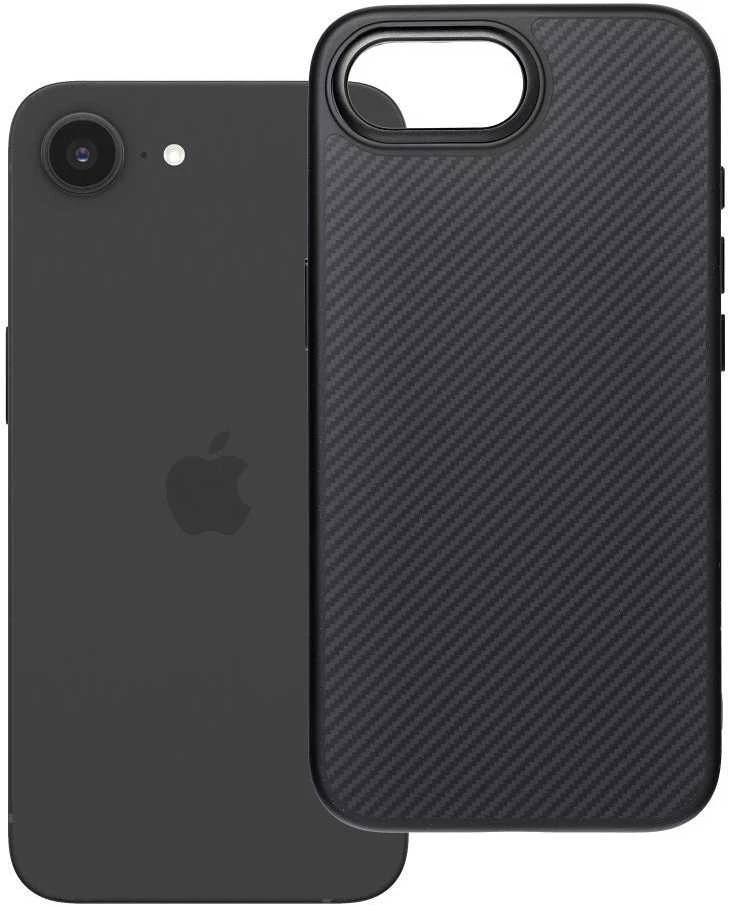 Oem Originalus „iPhone 16e“ (SE 4 2025) / 17e dėklas „Carbon Elite Mag Cover“, suderinamas su „MagSafe“ (juodas)