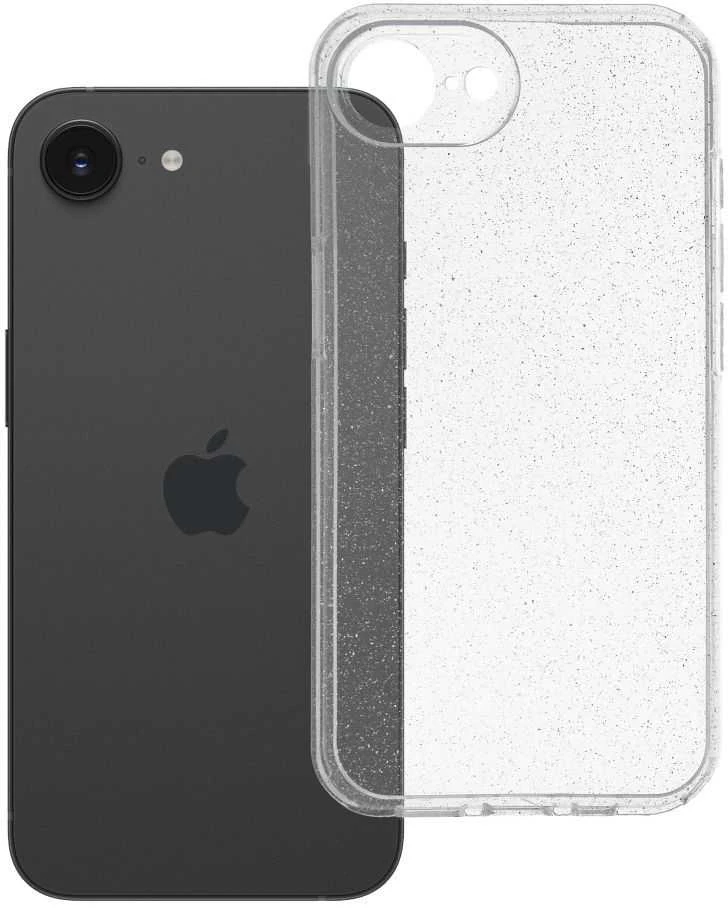 Oem Originalus dėklas, skirtas iPhone 16e (SE 4 2025) / 17e, skaidrus, 2 mm, mirksintis, permatomas