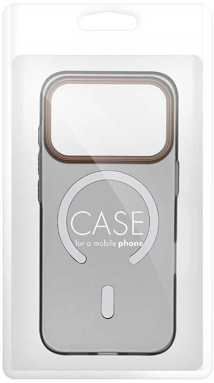 Dėklas Oem Case for iPhone 16e (SE4 2025) / 17e Go Oranžinis compatible with MagSafe juodas