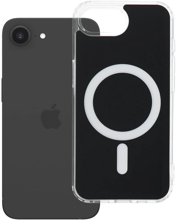 Oem Originalus „iPhone 16e“ (SE4 2025) / 17e dėklas su skaidriu „Fusion Mag Cover“, suderinamas su „MagSafe“ juodas