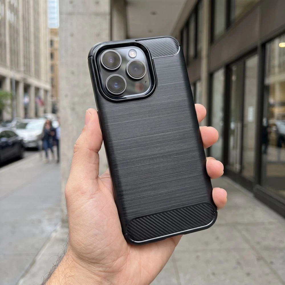 OEM dėklas, skirtas iPhone 17 AIR Carbon 2.0, juodas