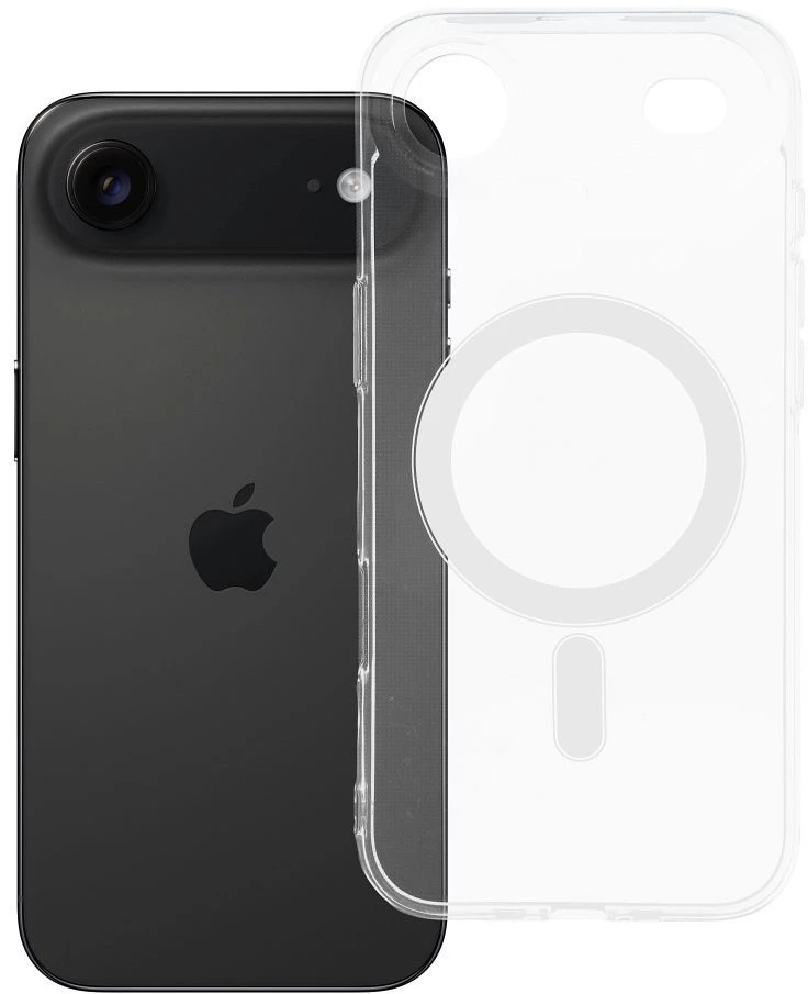 Oem Originalus „iPhone 17 AIR“ dėklas, skaidrus, 2 mm „Mag“ dangtelis, suderinamas su „MagSafe“ (fotoaparato apsauga), permatomas.