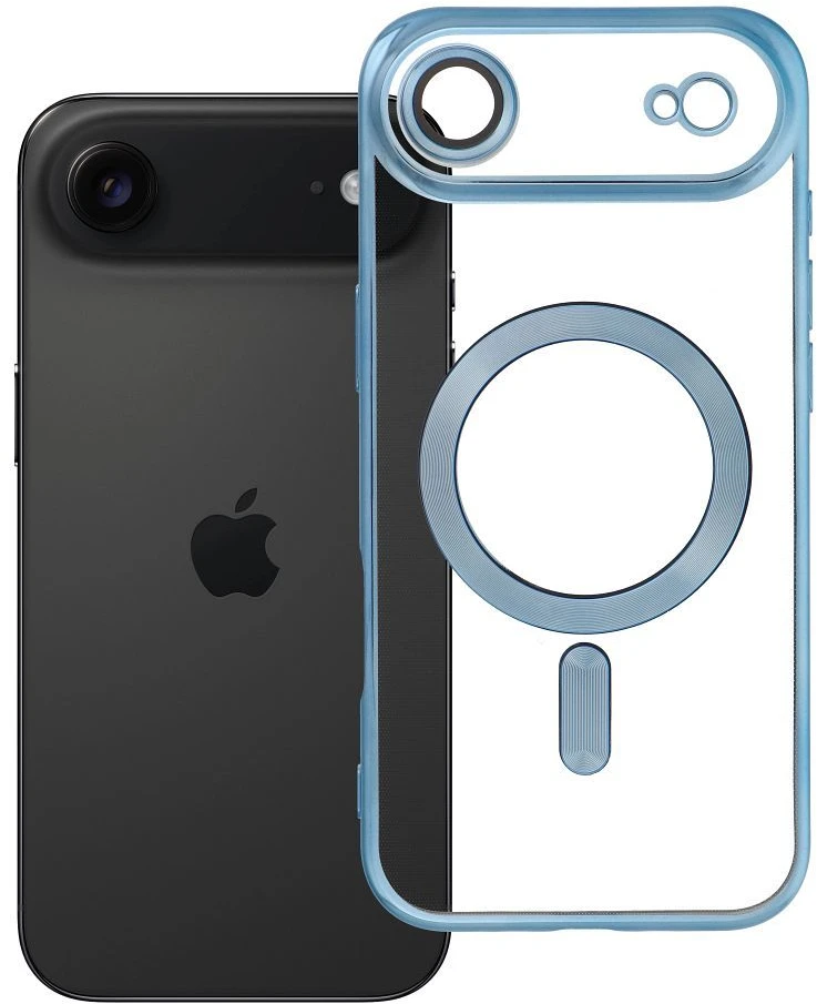 OEM dėklas, skirtas „iPhone 17 AIR“, „Electro Mag Cover“, suderinamas su „MagSafe“ mėlynas