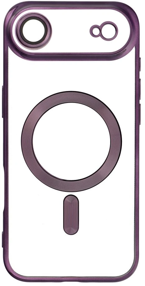 OEM dėklas, skirtas iPhone 17 AIR, Electro Mag dėklas, suderinamas su MagSafe violetine