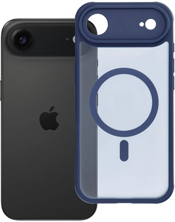 OEM dėklas, skirtas „iPhone 17 AIR“ visiškai matinis „Mag“ dėklas, suderinamas su „MagSafe“ mėlynas