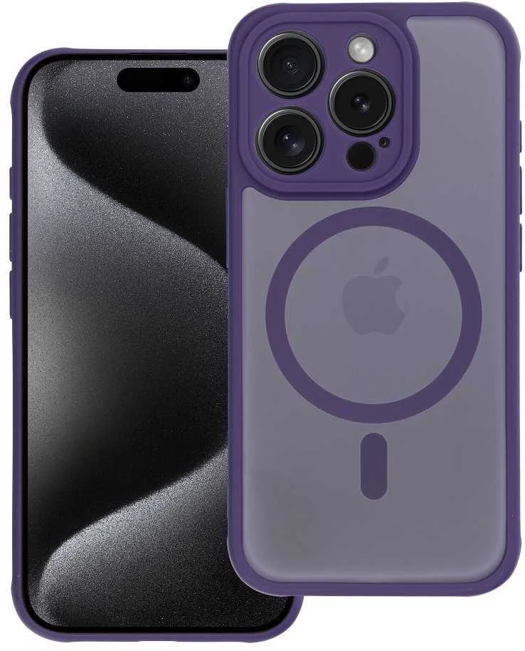 OEM dėklas, skirtas iPhone 17 AIR, visiškai matinis Mag dėklas, suderinamas su MagSafe violetine