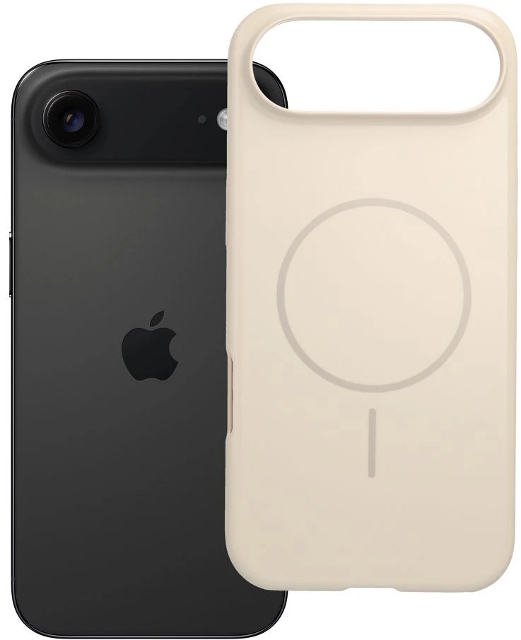 OEM dėklas, skirtas „iPhone 17 AIR“ blizgiam „Mag“ dangteliui, suderinamas su „MagSafe“ baltais