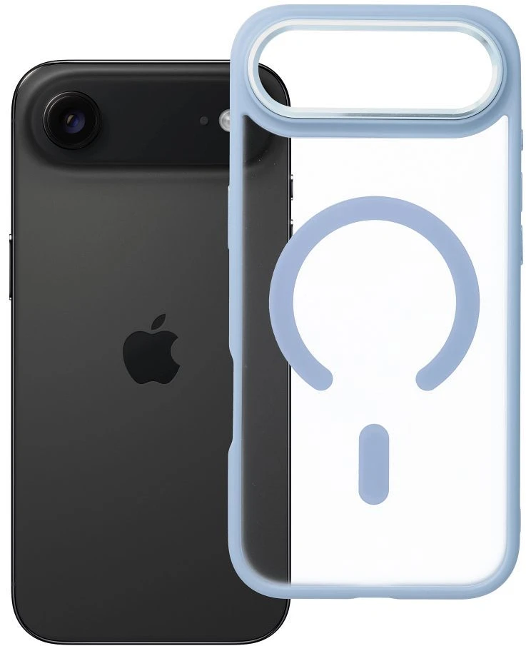 OEM dėklas, skirtas „iPhone 17 AIR“ matiniam „Mag“ dangteliui, suderinamas su „MagSafe“ mėlynas