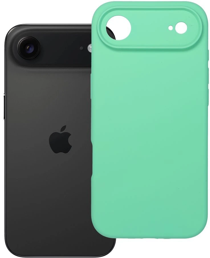 OEM silikoninis dėklas, skirtas „iPhone 17 AIR“, 2 mm, (apsauga nuo kameros), suderinamas su „MagSafe“, mėtų spalvos