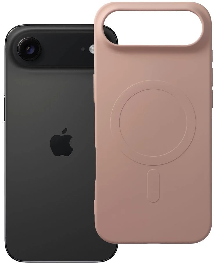 OEM dėklas, skirtas „iPhone 17 AIR“ silikoniniam „MagSafe“ dėklui (didele skylute), rožinis