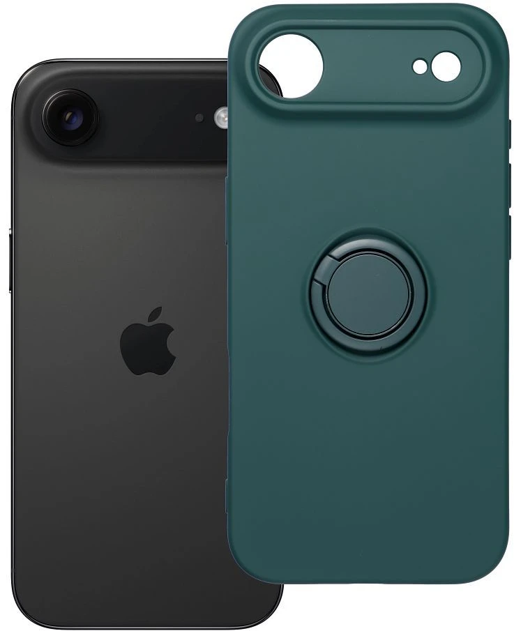 OEM dėklas iPhone 17 AIR silikoninis žiedas žalias