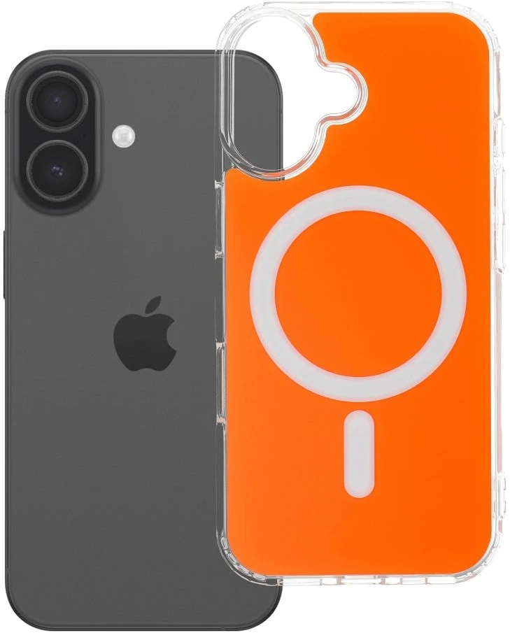 Oem Originalus „iPhone 17“ dėklas, skaidrus „Fusion Mag Cover“, suderinamas su „MagSafe“, hermes oranžinis