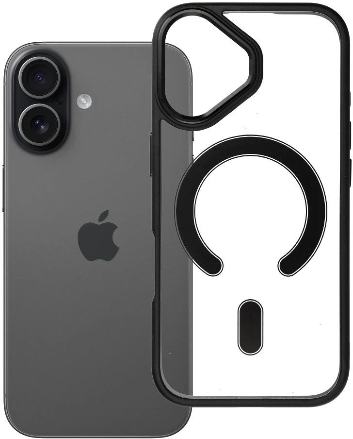 Dėklas Oem Case for iPhone 17 Color Edge Mag Cover compatible with MagSafe juodas