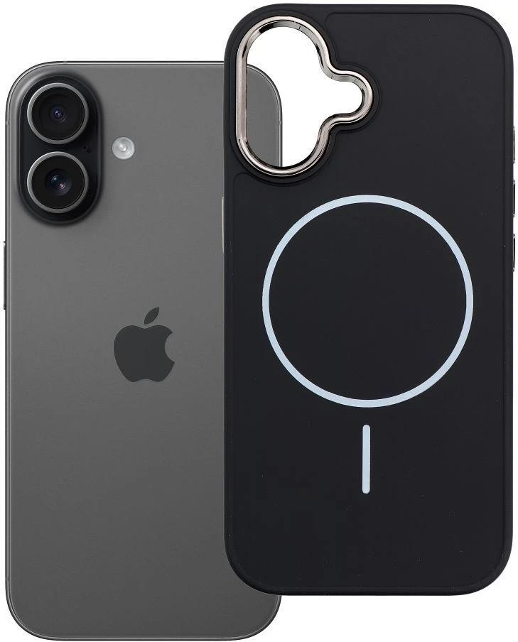 „Oem“ dėklas, skirtas „iPhone 17 Frame Mag Cover“, suderinamas su „MagSafe“ juodas