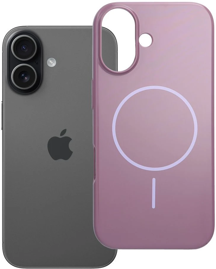 OEM dėklas, skirtas iPhone 17, blizgus Mag dėklas, suderinamas su MagSafe violetine