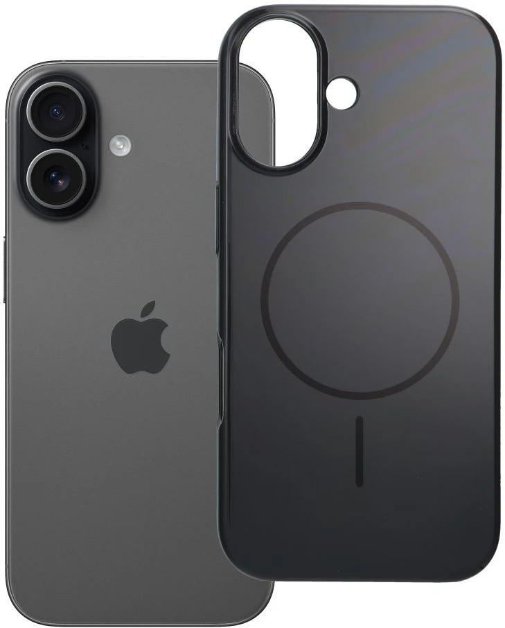 „Oem“ dėklas, skirtas „iPhone 17“ blizgiam „Mag“ dėklui, suderinamas su „MagSafe“ juodas