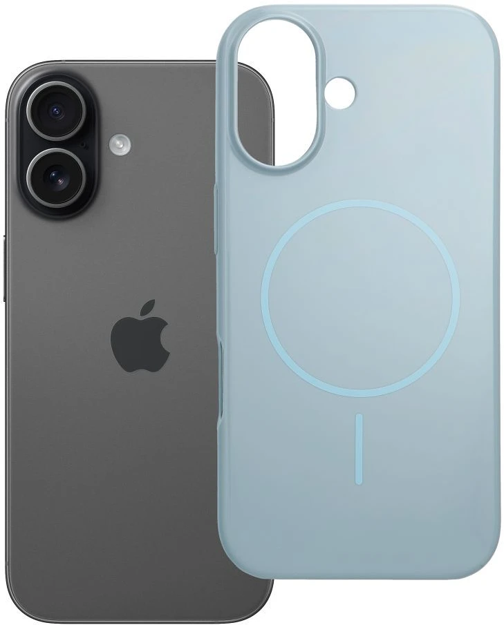 OEM dėklas, skirtas „iPhone 17“ blizgiam „Mag“ dėklui, suderinamas su „MagSafe“, mėtinės spalvos