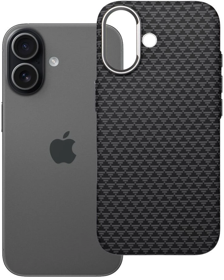 Oem Originalus „iPhone 17 K-Look“ dėklas, suderinamas su „MagSafe“ juodu v2