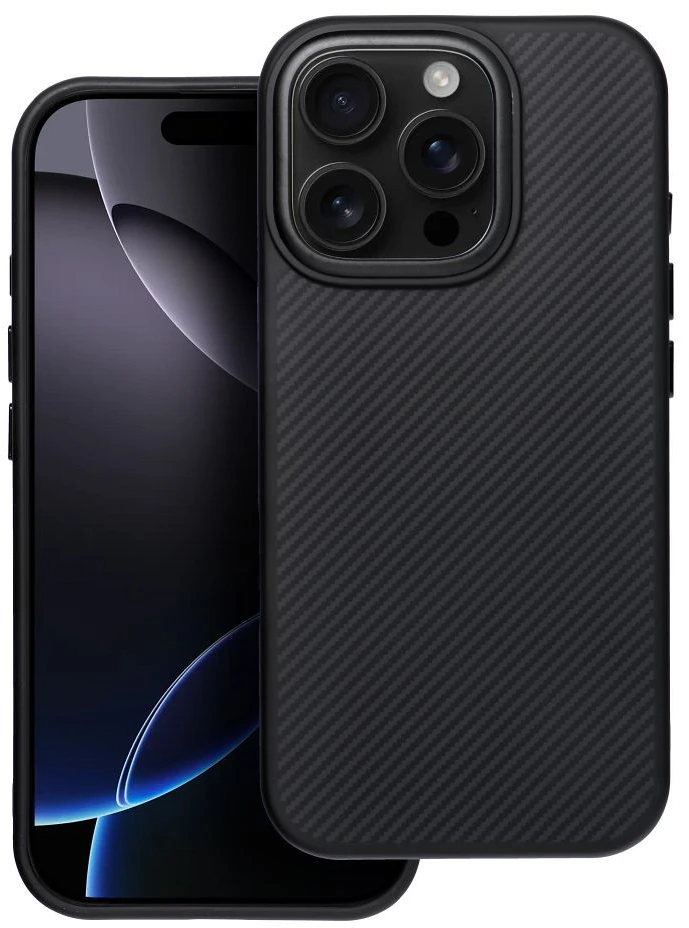 Dėklas Oem Case for iPhone 17 Pro / 18 Pro Carbon Elite Mag Cover compatible with MagSafe juodas