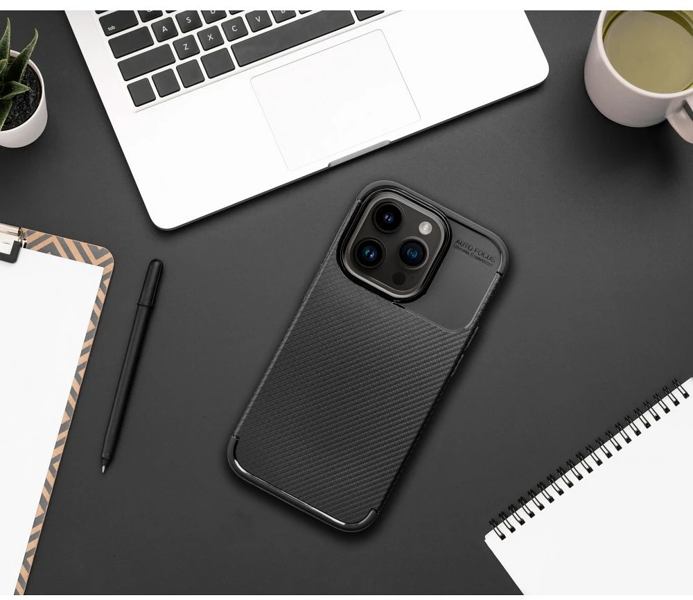 Dėklas Oem Case for iPhone 17 Pro / 18 Pro Carbon Premium juodas