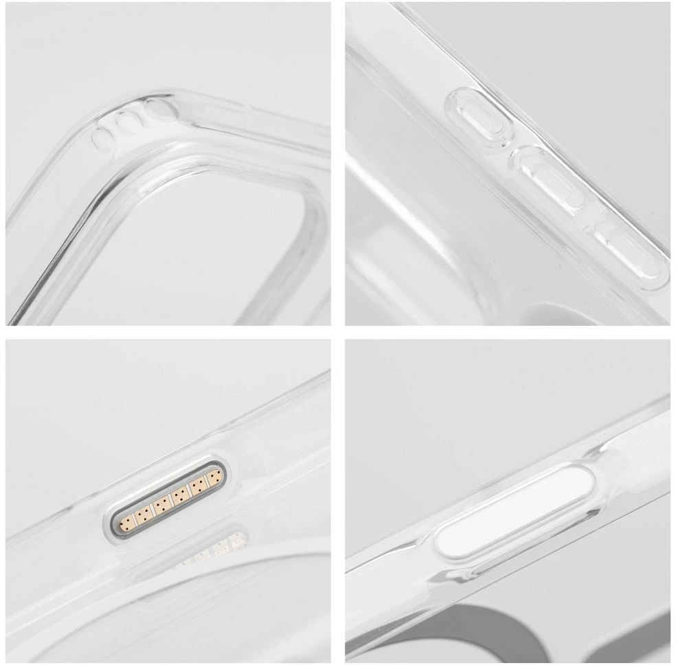 Oem Originalus „iPhone 17 Pro / 18 Pro“ skaidrus „Mag Cover Elite“ dėklas (STR / NEGELTONAS / KAMEROS VALDYMO MYGTUKAS), suderinamas su „MagSafe“ skaidriu dėklu