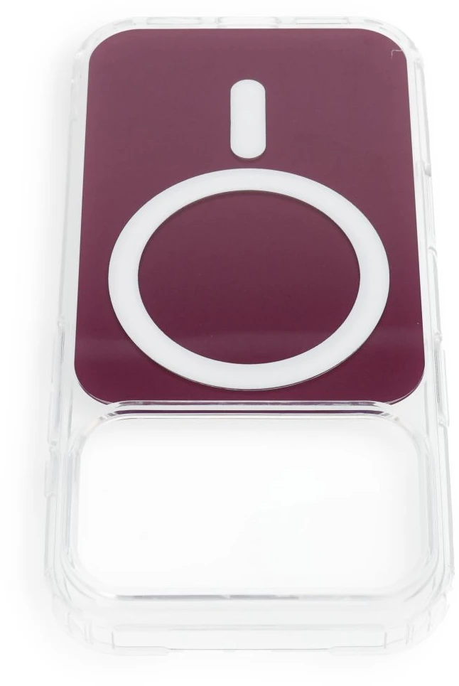 Dėklas Oem Case for iPhone 17 Pro / 18 Pro Clear Fusion Mag Cover compatible with MagSafe dark cherry