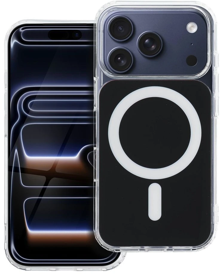 Oem Dėklas, skirtas iPhone 17 Pro / 18 Pro Clear Fusion Mag dėklas, suderinamas su MagSafe, juodas