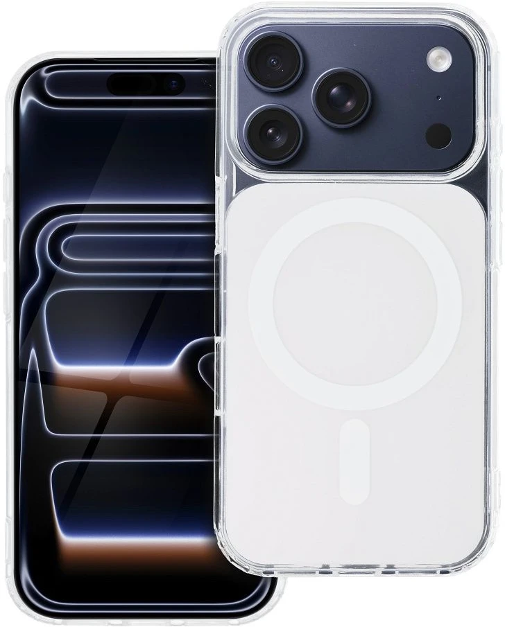 Dėklas Oem Case for iPhone 17 Pro / 18 Pro Clear Fusion Mag Cover compatible with MagSafe baltas