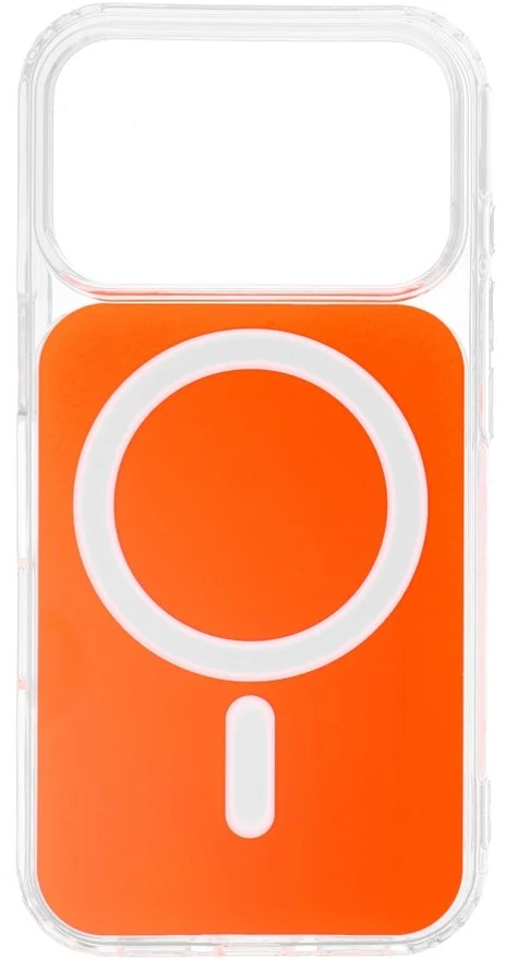 Dėklas Oem Case for iPhone 17 Pro / 18 Pro Clear Fusion Mag Cover compatible with MagSafe oranžinis