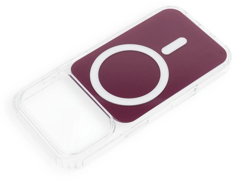 Dėklas Oem Case for iPhone 17 Pro / 18 Pro Clear Fusion Mag Cover compatible with MagSafe dark cherry