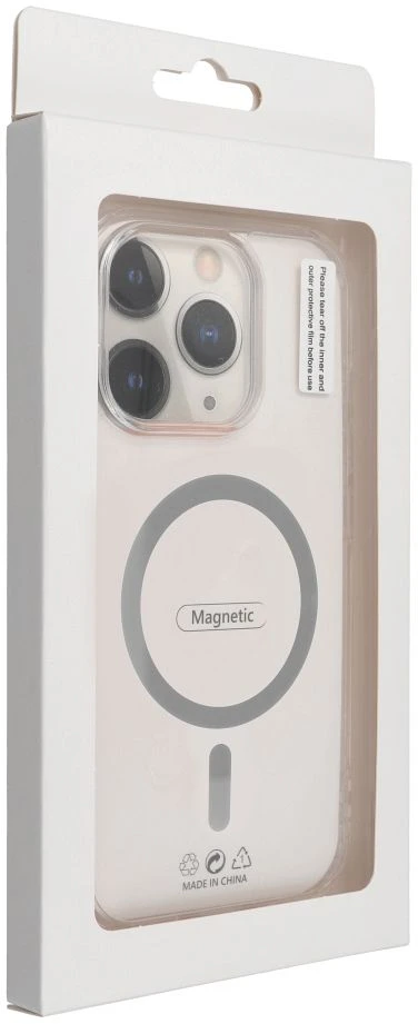 Oem dėklas, skirtas iPhone 17 Pro / 18 Pro, Drop Glue, spalvotas žiedas, Mag dėklas, suderinamas su MagSafe, pilka