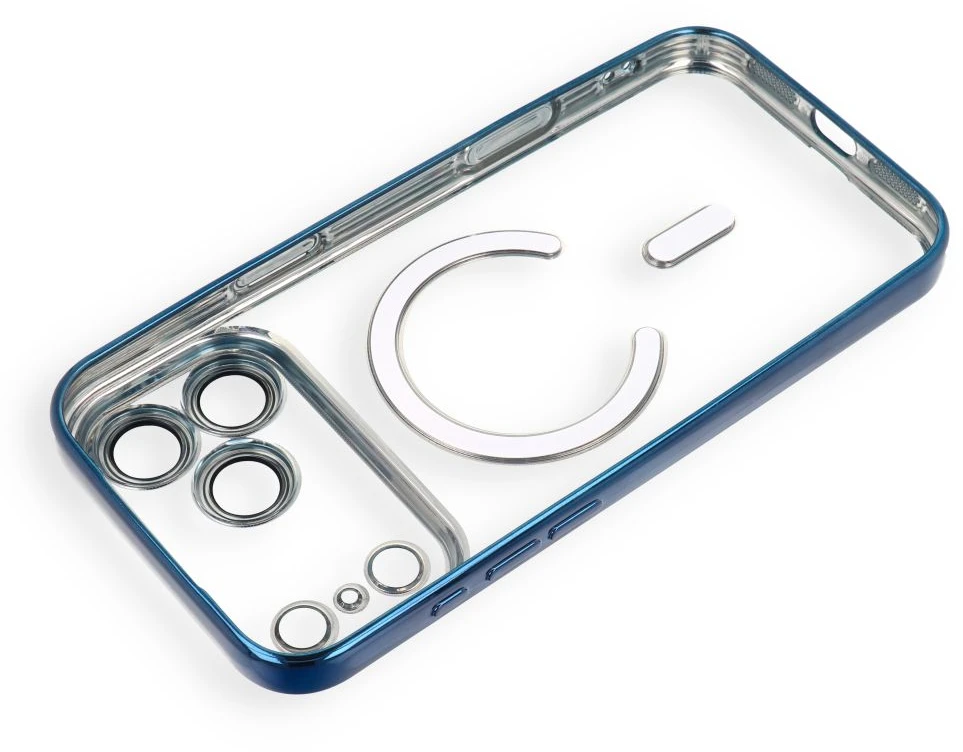 Dėklas Oem Case for iPhone 17 Pro / 18 Pro Electro Mag Cover, suderinamas su MagSafe, tamsiai mėlynas