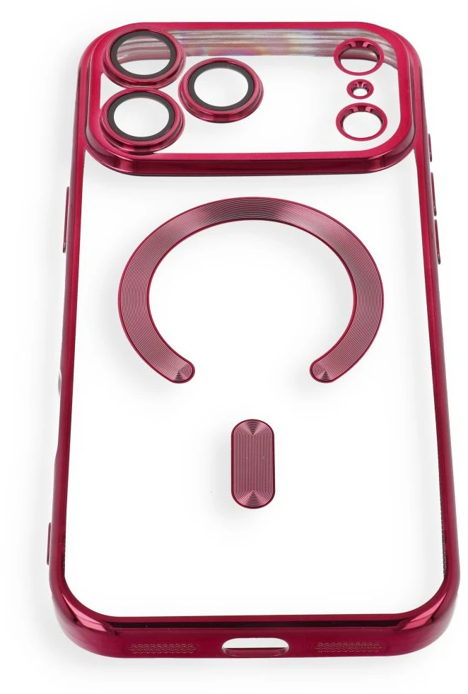 Dėklas Oem Case for iPhone 17 Pro / 18 Pro Electro Mag Cover compatible with MagSafe dark cherry