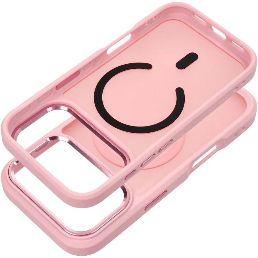 Oem Case for iPhone 17 Pro / 18 Pro Forcell F-Protect Smoke Hybrid Premium compatible with MagSafe pink