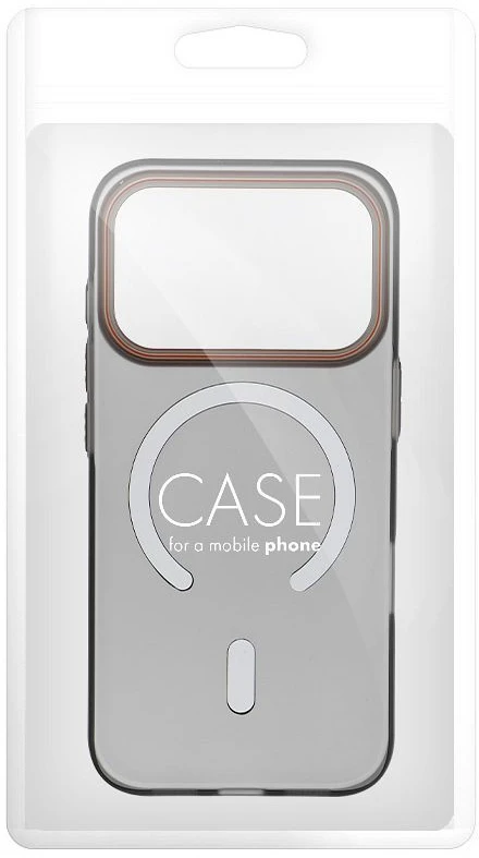 Dėklas Oem Case for iPhone 17 Pro / 18 Pro Go Oranžinis compatible with MagSafe juodas