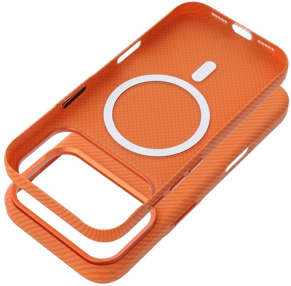 Dėklas Oem Case for iPhone 17 Pro / 18 Pro K-Look compatible with MagSafe oranžinis