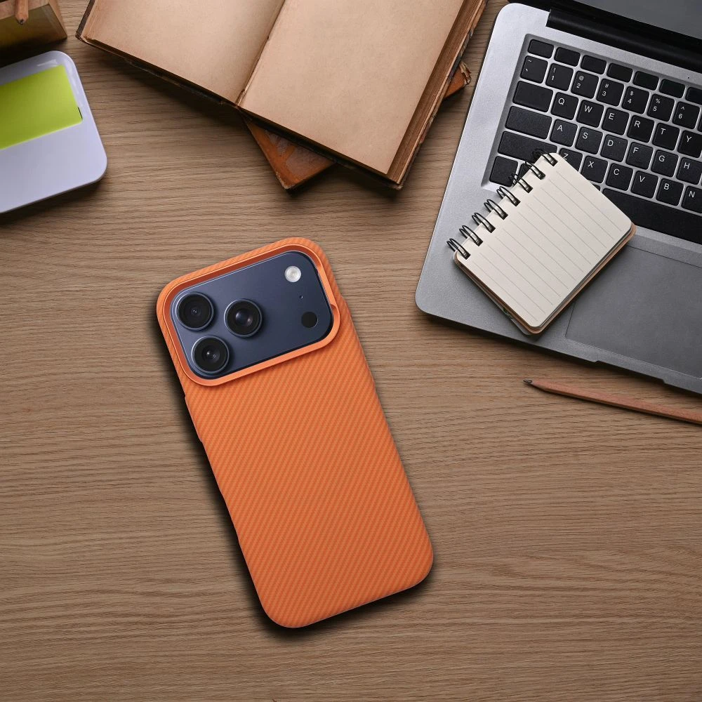 Dėklas Oem Case for iPhone 17 Pro / 18 Pro K-Look compatible with MagSafe oranžinis
