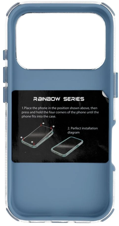 OEM dėklas, skirtas iPhone 17 Pro / 18 Pro (žemas kameros kraštas) Matrix mėlynas