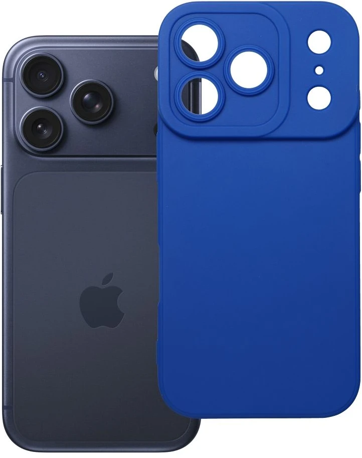 OEM dėklas, skirtas iPhone 17 Pro / 18 Pro (žemas kameros kraštas), matinis 2.0 mėlynas