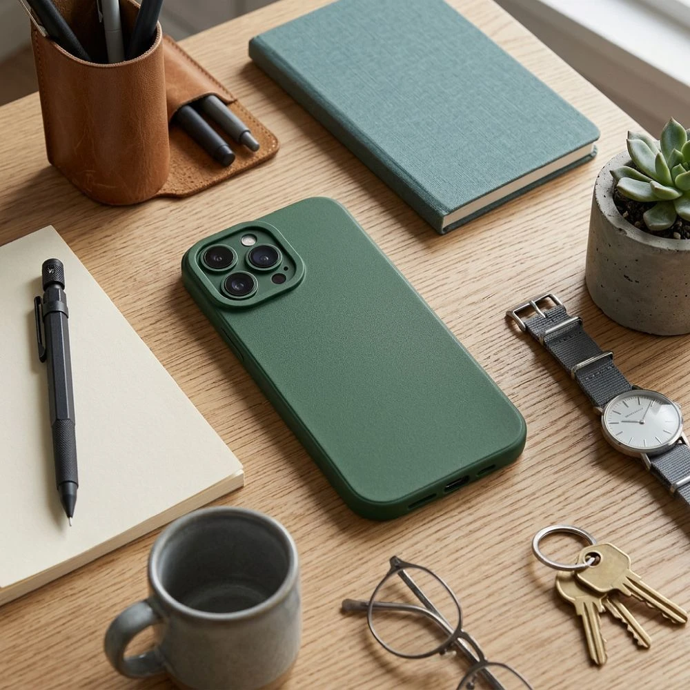 Dėklas Oem Case for iPhone 17 Pro / 18 Pro Matt 2.0 dark žalias