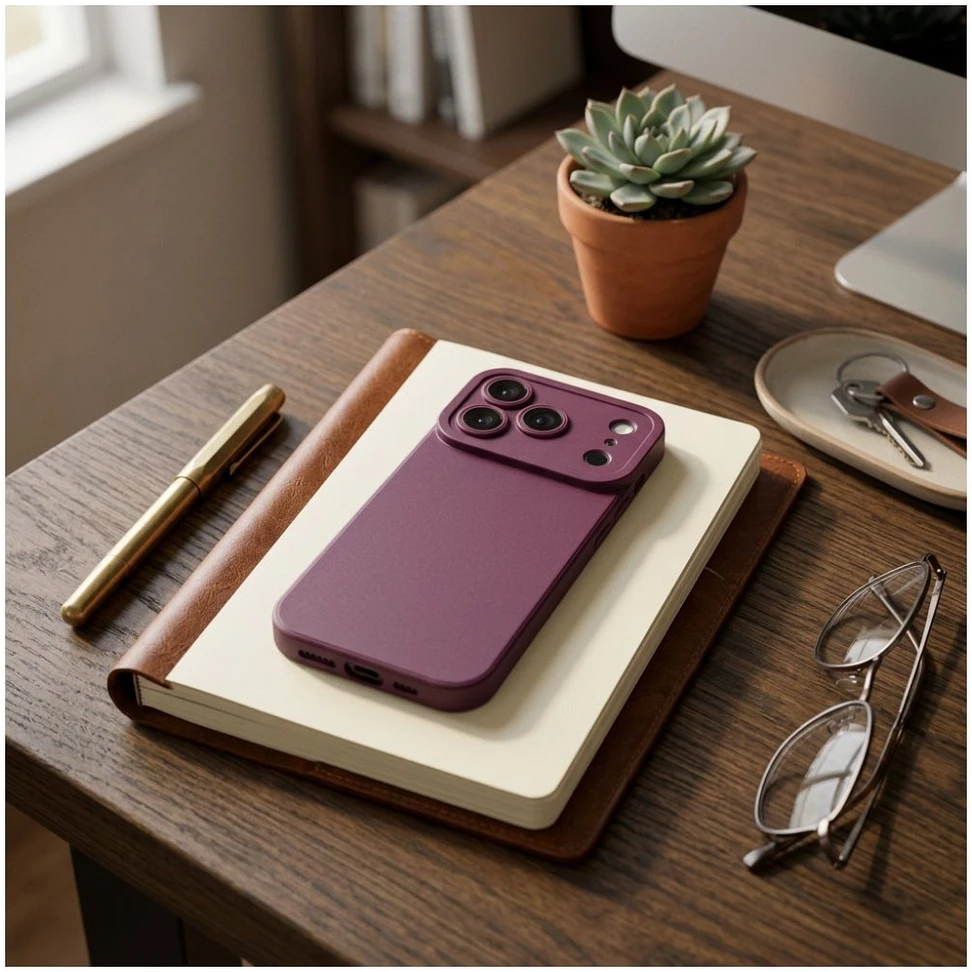 Dėklas Oem Case for iPhone 17 Pro / 18 Pro Matt 2.0 dark cherry