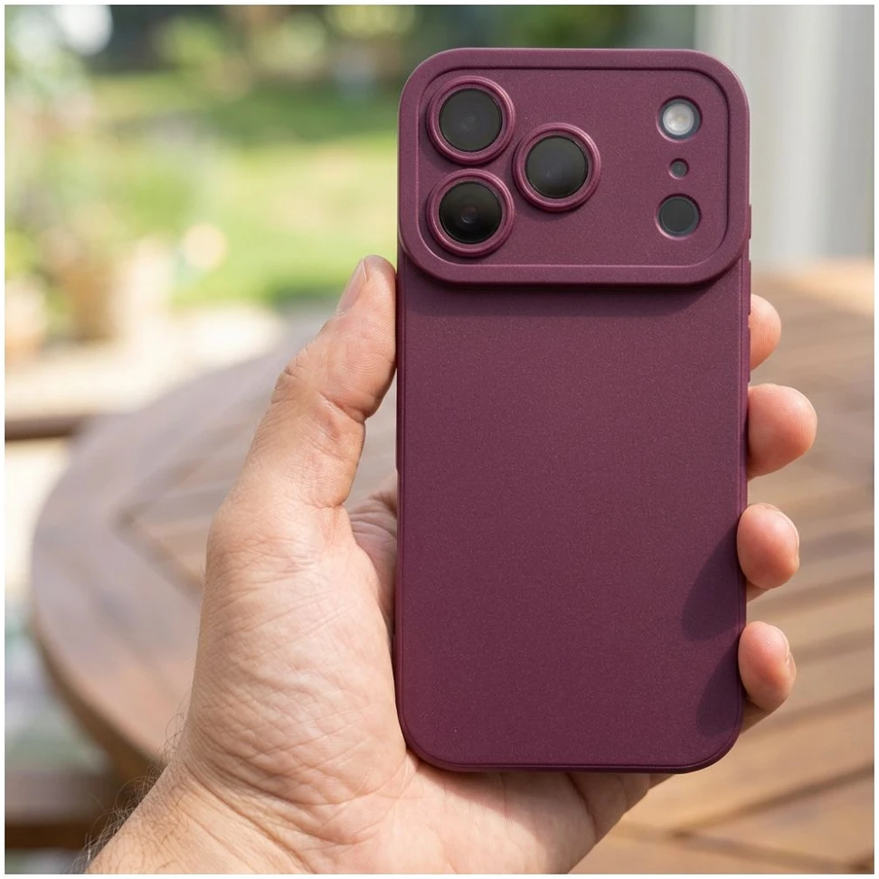 Dėklas Oem Case for iPhone 17 Pro / 18 Pro Matt 2.0 dark cherry
