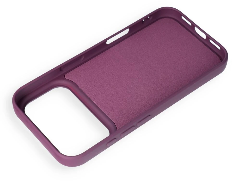 Dėklas Oem Case for iPhone 17 Pro / 18 Pro Silicone Mag Cover compatible with MagSafe (big hole) dark cherry