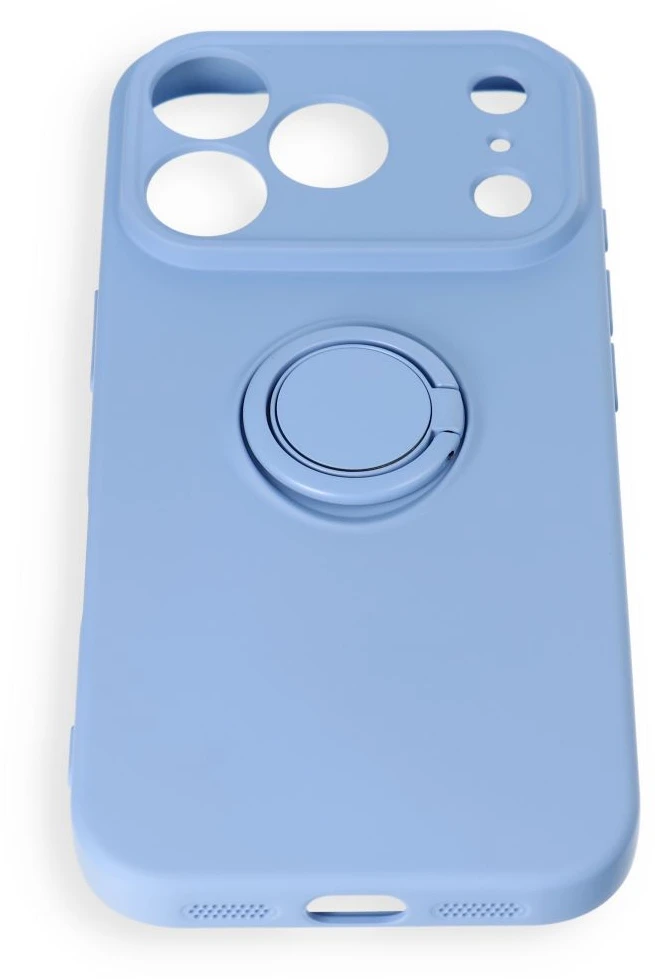 Oem dėklas, skirtas iPhone 17 Pro / 18 Pro, silikoninis su žiedu, mėlynas