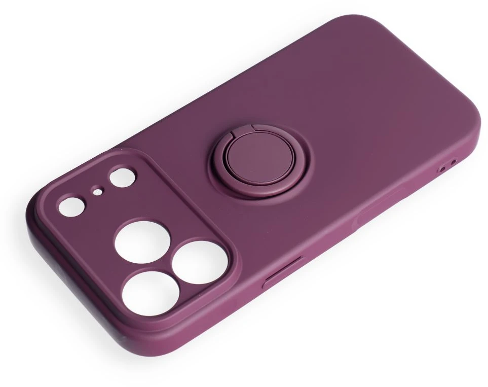 Dėklas Oem Case for iPhone 17 Pro / 18 Pro Silicone Ring dark cherry