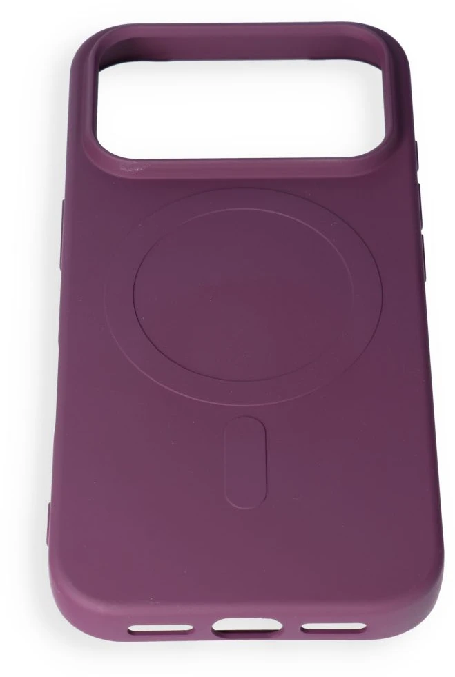 Dėklas Oem Case for iPhone 17 Pro / 18 Pro Silicone Mag Cover compatible with MagSafe (big hole) dark cherry