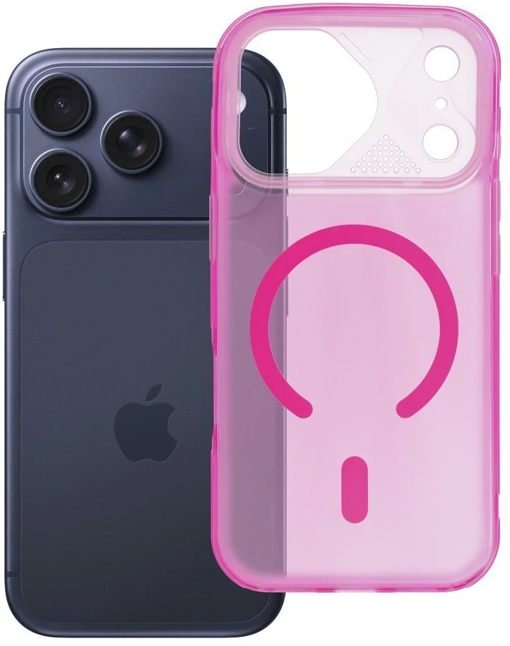 Hello Case Originalus „iPhone 17 PRO Aurora“ dėklas, suderinamas su „MagSafe“, rožinis