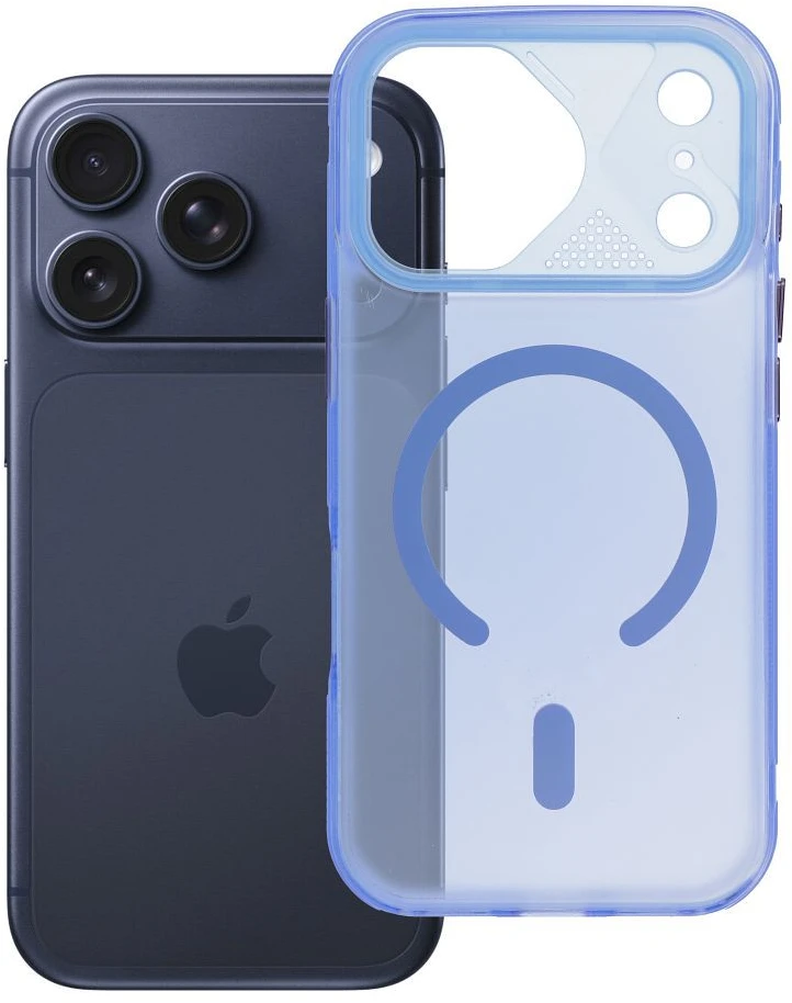 Oem Originalus „iPhone 17 PRO Aurora“ dėklas, suderinamas su „MagSafe“ mėlynas