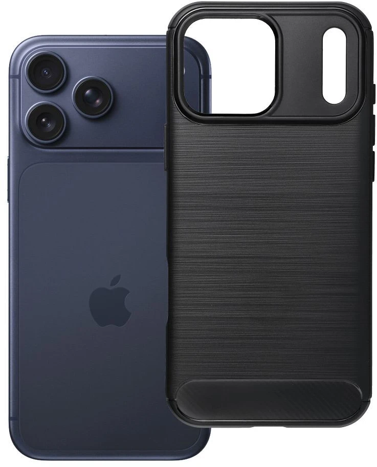 OEM dėklas, skirtas iPhone 17 Pro Max / 18 Pro Max (žemas kameros kraštas), Carbon 2.0, juodas
