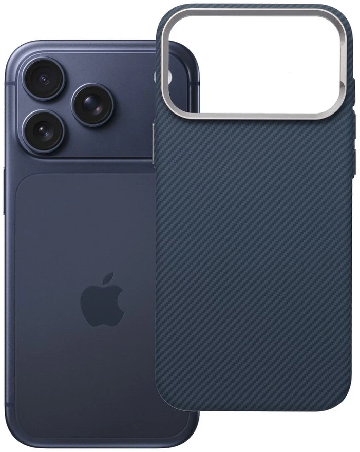 Oem Originalus „iPhone 17 Pro Max / 18 Pro Max“ dėklas (žemas kameros kraštas), „K-Look“, suderinamas su „MagSafe“ mėlynas
